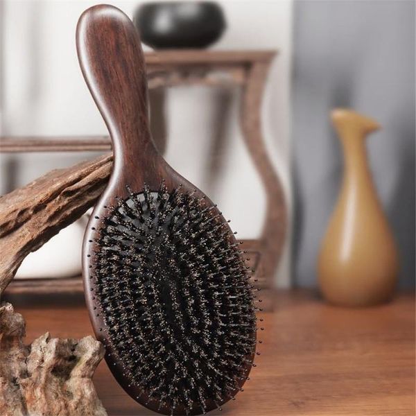 hair brushes portable sandalwood boar bristle hairbrush massage comb anti-static scalp brush styling tool 30#, Silver
hair brushes portable sandalwood boar bristle hairbrush massage comb anti-static scalp brush styling tool 30#, Silver
