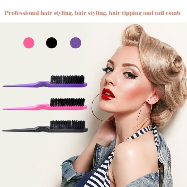 pro natural boar bristle hair fluffy brush barber hairdressing styling comb pointed tail carbon fiber tools1, Silver
pro natural boar bristle hair fluffy brush barber hairdressing styling comb pointed tail carbon fiber tools1, Silver