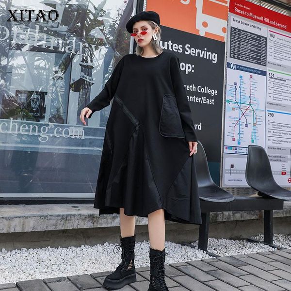 casual dresses xitao straight black plus size dress women fashion 2021 spring patchwork elegant small fresh minority midi wqr2029, Black;gray
casual dresses xitao straight black plus size dress women fashion 2021 spring patchwork elegant small fresh minority midi wqr2029, Black;gray