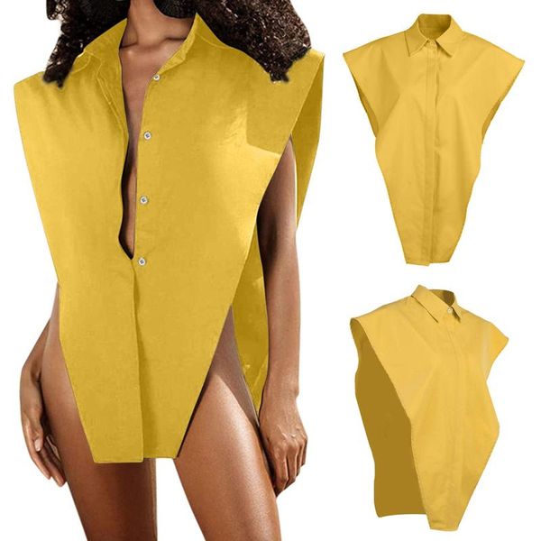 women's tanks & camis 2021 woman adults solid color turn-down collar sleeveless shirt female waistcoat for summer, s//l, White 
women's tanks & camis 2021 woman adults solid color turn-down collar sleeveless shirt female waistcoat for summer, s//l, White