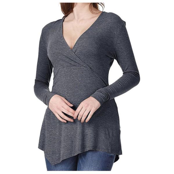 maternity & tees women pregnant nusring v-neck long sleeve solid color blouse, White
maternity & tees women pregnant nusring v-neck long sleeve solid color blouse, White