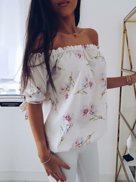 women's blouses & shirts women short sleeve off shoulder loose print sleeveless vneck leotard plus, White
women's blouses & shirts women short sleeve off shoulder loose print sleeveless vneck leotard plus, White