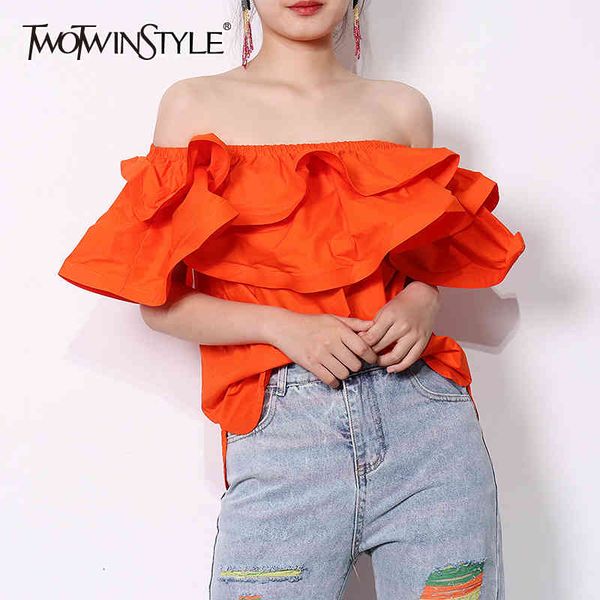 chic patchwork ruffle shirt for women slash neck short sleeve casual green blouse female fashion clothing 210524, White
chic patchwork ruffle shirt for women slash neck short sleeve casual green blouse female fashion clothing 210524, White