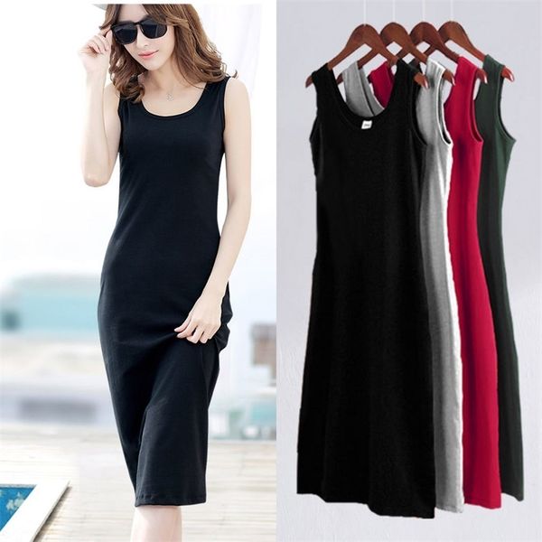 high stretch tank robe summer thin long dresses vestidos elegant women solid sling o-neck sleeveless slim midi 210522, Black;gray
high stretch tank robe summer thin long dresses vestidos elegant women solid sling o-neck sleeveless slim midi 210522, Black;gray