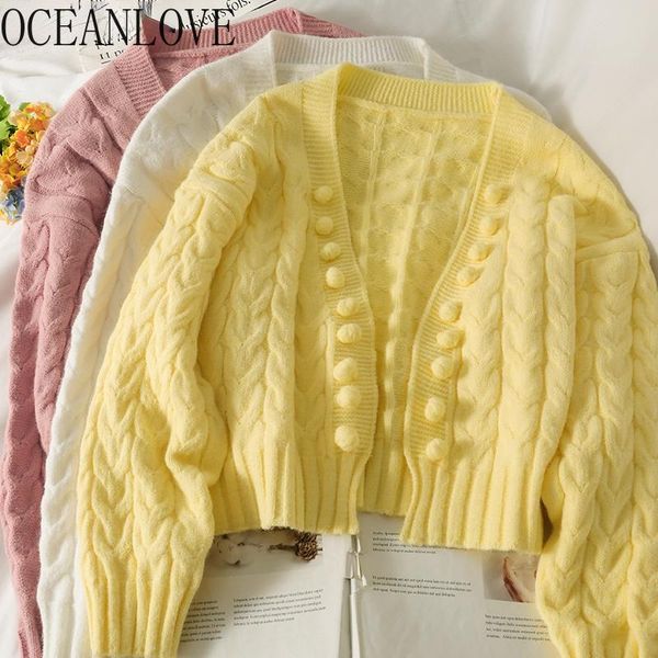 women's knits & tees oceanlove v neck cardigans sweet candy color short autumn winter clothes jaquetas feminina vintage korean fashion, White
women's knits & tees oceanlove v neck cardigans sweet candy color short autumn winter clothes jaquetas feminina vintage korean fashion, White