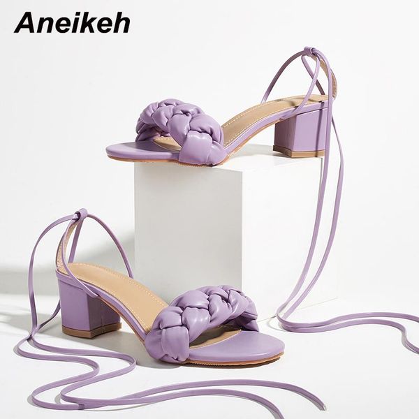 dress shoes aneikeh 2021 summer women pleated sandalias de las mujeres narrow band lace-up pu squared heels fashion party size 35-40, Black
dress shoes aneikeh 2021 summer women pleated sandalias de las mujeres narrow band lace-up pu squared heels fashion party size 35-40, Black