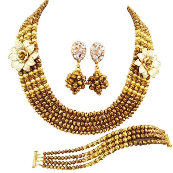 earrings & necklace flash gold plated crystal bead african wedding nigerian beads jewelry set 5c-sxh-05, Silver
earrings & necklace flash gold plated crystal bead african wedding nigerian beads jewelry set 5c-sxh-05, Silver