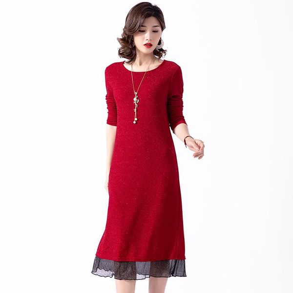 casual dresses plus size women clothing oversized autumn dress red christmas long sleeve 5xl 4xl 3xxl korean vintage party robe femme, Black;gray
casual dresses plus size women clothing oversized autumn dress red christmas long sleeve 5xl 4xl 3xxl korean vintage party robe femme, Black;gray