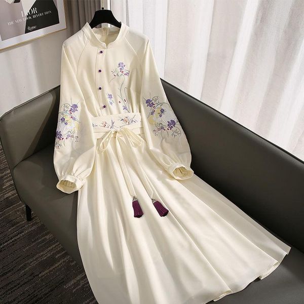 ethnic clothing embroidery floral mandarin collar cheongsam lady satin full sleeve han chinese dress oversize 3xl-4xl slim qipao with b, Red
ethnic clothing embroidery floral mandarin collar cheongsam lady satin full sleeve han chinese dress oversize 3xl-4xl slim qipao with b, Red