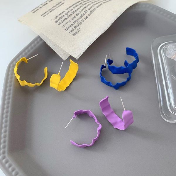 hoop & huggie minimalist purple yellow blue spray irregular wave earrings for women metal c shape open statement party jewelry, Golden;silver
hoop & huggie minimalist purple yellow blue spray irregular wave earrings for women metal c shape open statement party jewelry, Golden;silver