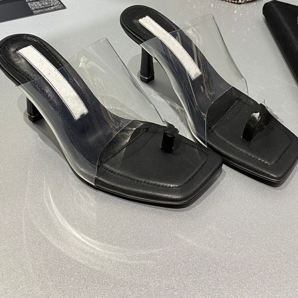 transparent pvc sandals ivy muller sandals asymmetric crystal buckle strap square toe pointed heel diamond upper, Black
transparent pvc sandals ivy muller sandals asymmetric crystal buckle strap square toe pointed heel diamond upper, Black
