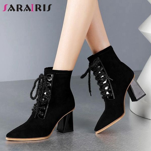 boots sarairis fashion female 2021 autumn office ankle women pointed toe thick high heels shoelace shoes woman, Black
boots sarairis fashion female 2021 autumn office ankle women pointed toe thick high heels shoelace shoes woman, Black