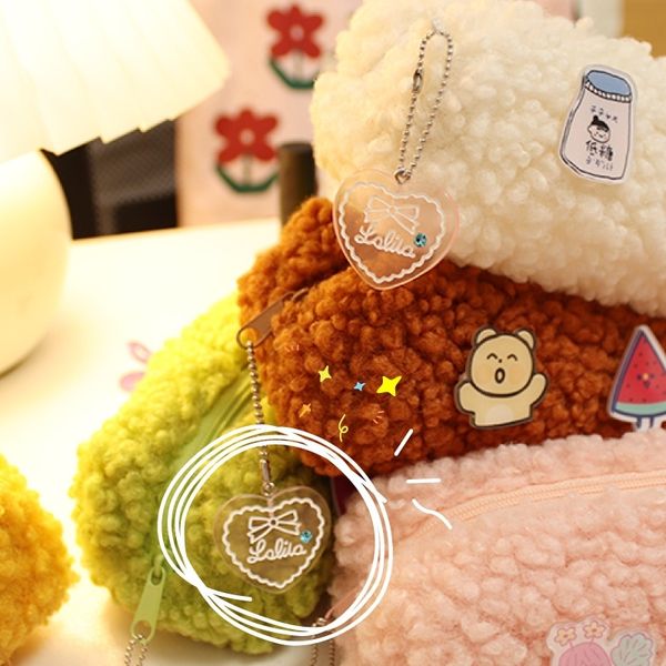 45E lamb plush pen korean pencil bags cartoon net red junior high school students stationery hand cute stationery make up hand bag
45E lamb plush pen korean pencil bags cartoon net red junior high school students stationery hand cute stationery make up hand bag