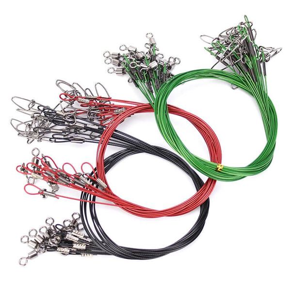 heavy duty fishing wire leader 110lb, 50cm/19.69inch trace lure with swivel snap stainless steel rig hooks
heavy duty fishing wire leader 110lb, 50cm/19.69inch trace lure with swivel snap stainless steel rig hooks
