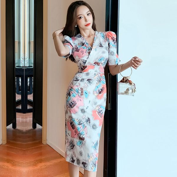 high street dress 2021 summer simple v-neck high waist puff sleeve fashion geometric pattern elegant party dress women, Black;gray
high street dress 2021 summer simple v-neck high waist puff sleeve fashion geometric pattern elegant party dress women, Black;gray