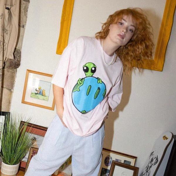 2022 europe usa spring summer alien earth smile face tee skateboard men t shirt women high street fashion tshirt, White;black
2022 europe usa spring summer alien earth smile face tee skateboard men t shirt women high street fashion tshirt, White;black