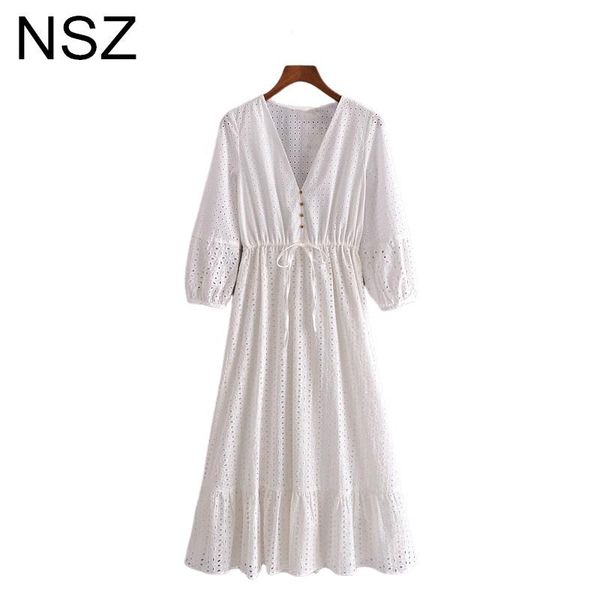 women oversized embroidery hollow out white cotton summer midi dress drawstring waist buttons ladies fashion casual dresses, Black;gray
women oversized embroidery hollow out white cotton summer midi dress drawstring waist buttons ladies fashion casual dresses, Black;gray