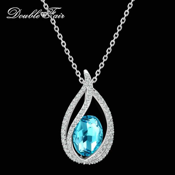 pendant necklaces double fair cubic zirconia big blue crystal women's necklace & pendants silver color elegant wedding jewelry for wome
pendant necklaces double fair cubic zirconia big blue crystal women's necklace & pendants silver color elegant wedding jewelry for wome