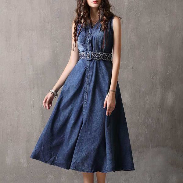 irregular silm denim dresse vintage embroidery with sashe elegant single breasted sleeveless vestido feminino 210525, Black;gray
irregular silm denim dresse vintage embroidery with sashe elegant single breasted sleeveless vestido feminino 210525, Black;gray