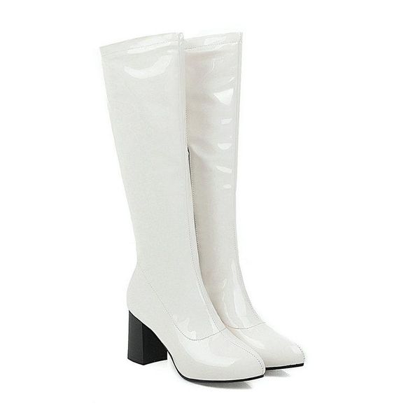 boots 2021 lady candy color long ladies patent leather side zipper think high heel autumn winter plus size women shoes, Black
boots 2021 lady candy color long ladies patent leather side zipper think high heel autumn winter plus size women shoes, Black