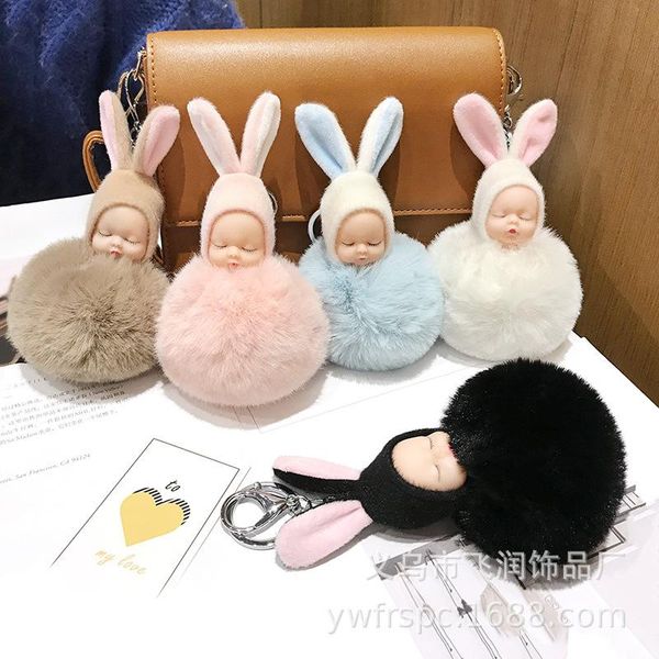 keychains cute sleeping baby doll keychain faux pompom fur ball key chains car keyring women holder bag pendant accessories, Silver
keychains cute sleeping baby doll keychain faux pompom fur ball key chains car keyring women holder bag pendant accessories, Silver