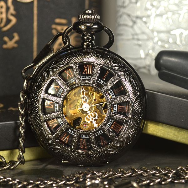 black steampunk skeleton mechanical pocket watch men antique luxury brand necklace pocket & fob watches chain male clock, Slivery;golden
black steampunk skeleton mechanical pocket watch men antique luxury brand necklace pocket & fob watches chain male clock, Slivery;golden