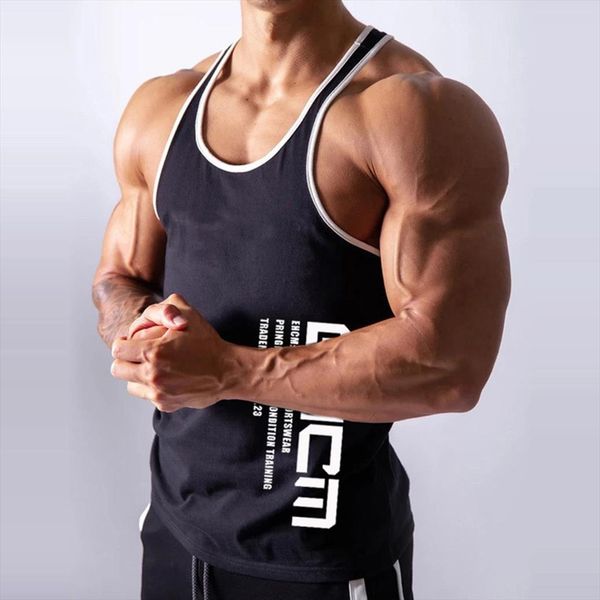gym mens muscle cotton tank sleeveless bodybuilding sport fitness vest summer men sports, White;black
gym mens muscle cotton tank sleeveless bodybuilding sport fitness vest summer men sports, White;black