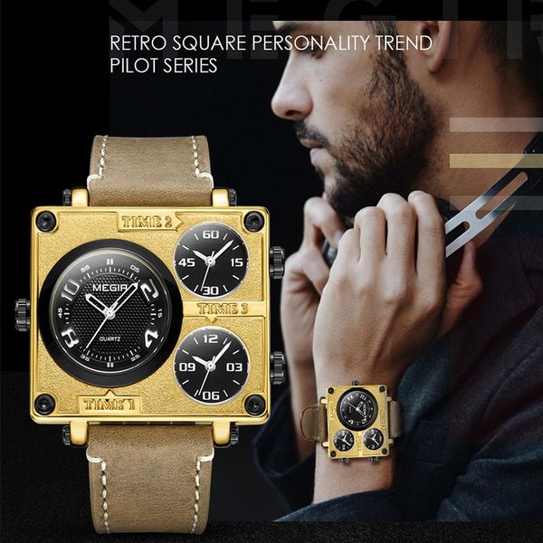 wristwatches megir domineering men's watch brand casual luxury multi-time zone personality waterproof sports large dial quartz, Slivery;brown
wristwatches megir domineering men's watch brand casual luxury multi-time zone personality waterproof sports large dial quartz, Slivery;brown