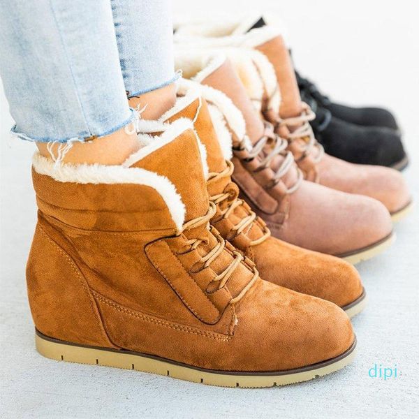wholesale-boots 2021 women winter snow warm flat plus size platform lace up ladies women's shoes flock fur suede ankle female, Black
wholesale-boots 2021 women winter snow warm flat plus size platform lace up ladies women's shoes flock fur suede ankle female, Black