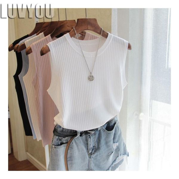 women's tanks & camis knitted vests women o-neck solid tank fashion female sleeveless casual thin 2021 summer knit woman shirt gile, White
women's tanks & camis knitted vests women o-neck solid tank fashion female sleeveless casual thin 2021 summer knit woman shirt gile, White