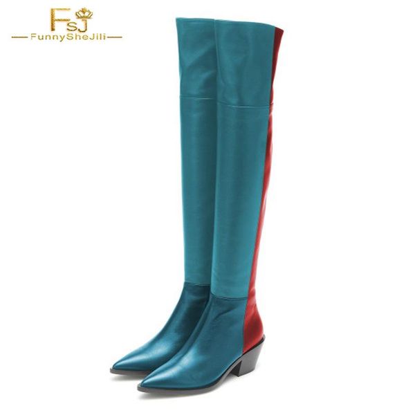 boots fsj fashion tri-color chunky heel over-the-knee women novelty pointed toe leather side zipper date mujer botas 2021 winter, Black
boots fsj fashion tri-color chunky heel over-the-knee women novelty pointed toe leather side zipper date mujer botas 2021 winter, Black