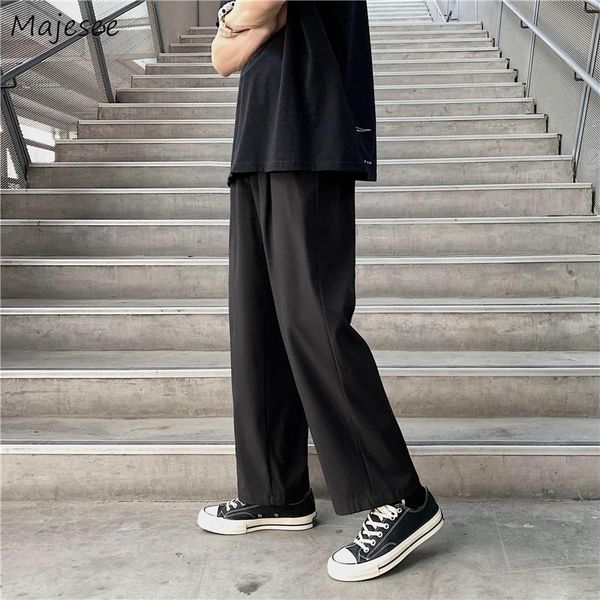 plus size 3xl men casual pants solid simple zipper pockets pleated spring straight wide leg ankle-length trousers harajuku men's, Black
plus size 3xl men casual pants solid simple zipper pockets pleated spring straight wide leg ankle-length trousers harajuku men's, Black
