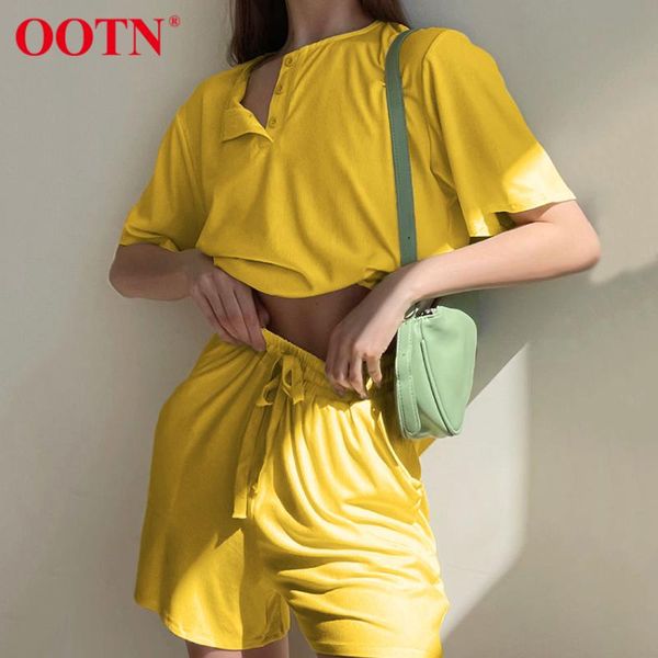 women's tracksuits ootn yellow women two piecei short sets summer knitted sleeve shorts casual suit loose outfits ladies 2021, Gray
women's tracksuits ootn yellow women two piecei short sets summer knitted sleeve shorts casual suit loose outfits ladies 2021, Gray