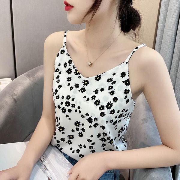 women's tanks & camis 2021 summer soft camisole for women chrysanthemum print female fashion v-neck casual outdoor clothing wholesale, White
women's tanks & camis 2021 summer soft camisole for women chrysanthemum print female fashion v-neck casual outdoor clothing wholesale, White