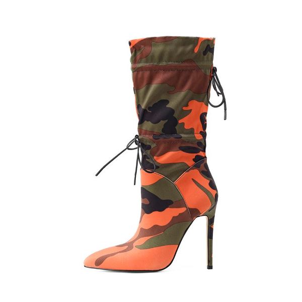 boots women high thin heels stilettos fashion strch fabric warm ankle camouflage woman lace up chic night club shoes, Black
boots women high thin heels stilettos fashion strch fabric warm ankle camouflage woman lace up chic night club shoes, Black