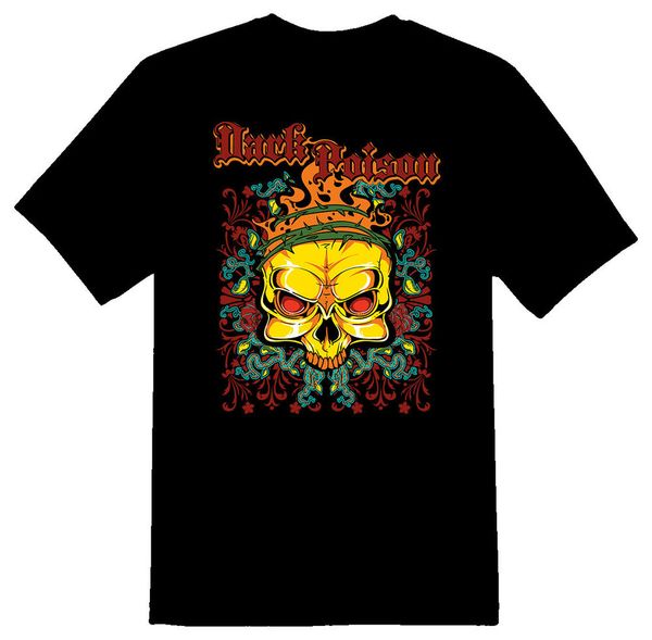 dark poison skull 383 black or white tee, White;black 
dark poison skull 383 black or white tee, White;black