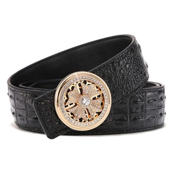 leather belt men's luxury brand designer men's fashion belt rhinestone rotating belt, Black;brown
leather belt men's luxury brand designer men's fashion belt rhinestone rotating belt, Black;brown