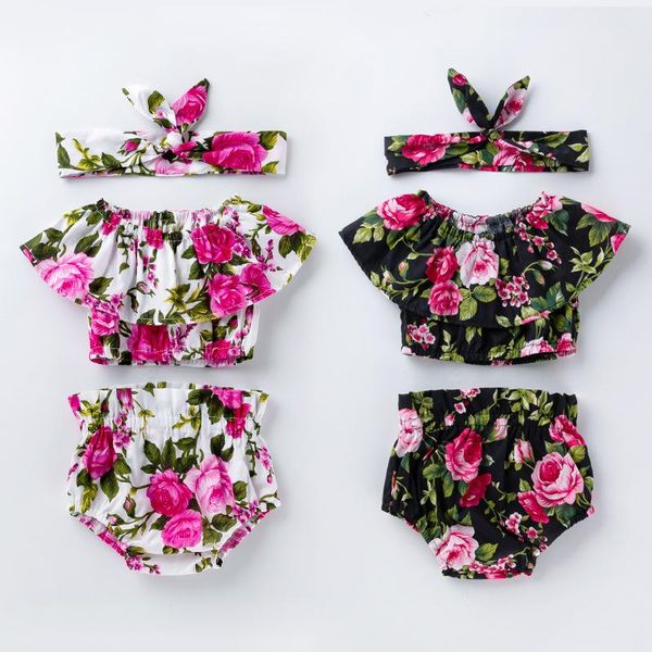kids clothing sets girls flower rose print outfits infant toddler ruffle off shoulder +floral pp shorts+headband 3pcs/set summer fashion bab, White
kids clothing sets girls flower rose print outfits infant toddler ruffle off shoulder +floral pp shorts+headband 3pcs/set summer fashion bab, White