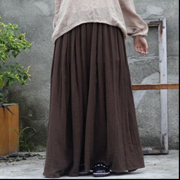 womens skirt women cotton linen elastice waist floor length autumn pleated solid button casual long skirts, Black
womens skirt women cotton linen elastice waist floor length autumn pleated solid button casual long skirts, Black