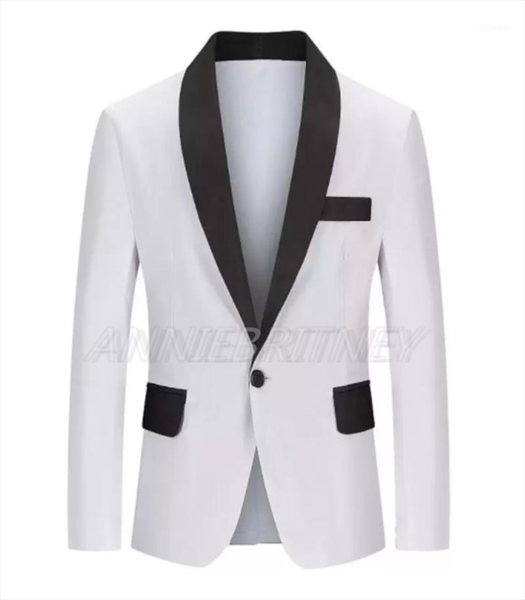 men's suits & blazers fashion wedding suit for men white blazer black lapel slim fit 2 piece custom made formal man party tuxedo set, White;black
men's suits & blazers fashion wedding suit for men white blazer black lapel slim fit 2 piece custom made formal man party tuxedo set, White;black