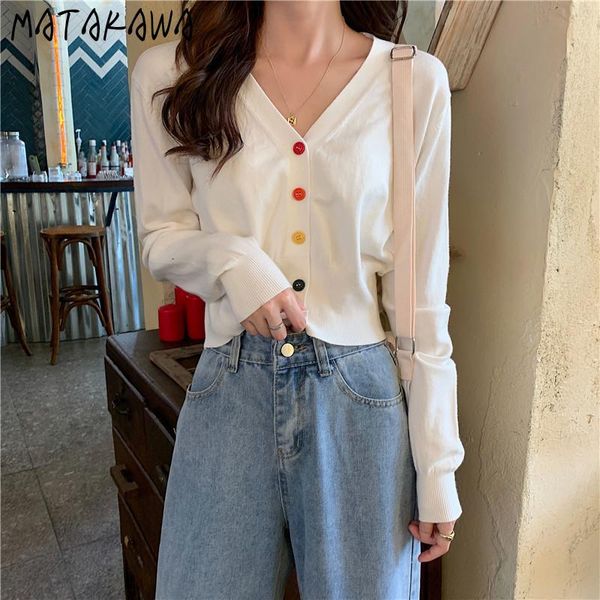 women's knits & tees matakawa korean sweater women autumn slim v neck cardigan sweaters thin white long sleeve knitted jackets femme
women's knits & tees matakawa korean sweater women autumn slim v neck cardigan sweaters thin white long sleeve knitted jackets femme