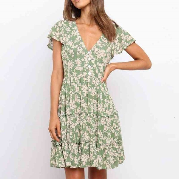 casual dresses summer boho v neck floral print female ruffle a line holiday beach button women mini party vestidos 2021 0ixs, Black;gray
casual dresses summer boho v neck floral print female ruffle a line holiday beach button women mini party vestidos 2021 0ixs, Black;gray