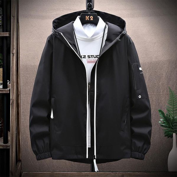 men's jacket spring youth hooded clothes simple and handsome trend casual clothing jackets, Black;brown
men's jacket spring youth hooded clothes simple and handsome trend casual clothing jackets, Black;brown