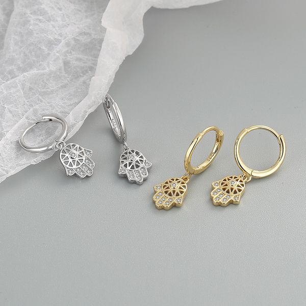 925 sterling silver hamsa hand stud earrings trendy charming zircon earring turkish personality jewelry gift eh1255, Golden;silver
925 sterling silver hamsa hand stud earrings trendy charming zircon earring turkish personality jewelry gift eh1255, Golden;silver