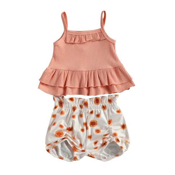 summer born baby girl clothes sets sunflowers print 2pieces infant sleeveless strap ruffles tank +shorts outfit 0-2y clothing, White
summer born baby girl clothes sets sunflowers print 2pieces infant sleeveless strap ruffles tank +shorts outfit 0-2y clothing, White