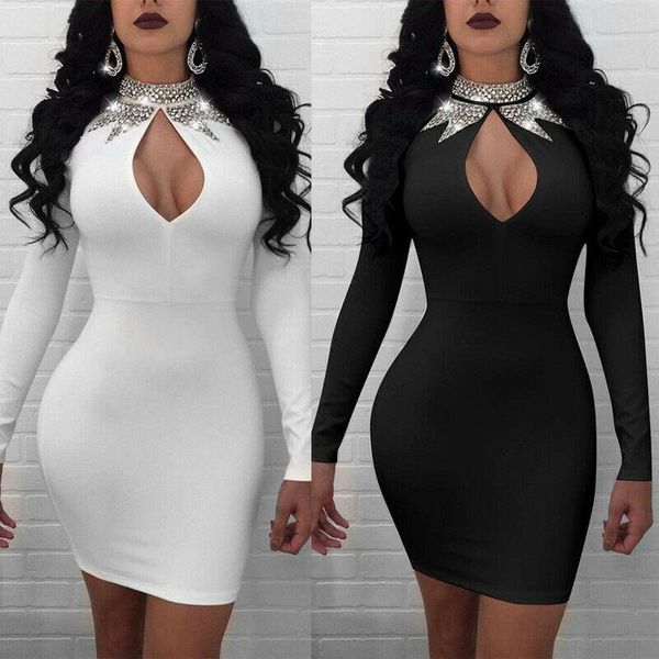 women arrival solid long-sleeve bodycon dress sequins shiny hollow out summer mini skinny pencil casual dresses, Black;gray
women arrival solid long-sleeve bodycon dress sequins shiny hollow out summer mini skinny pencil casual dresses, Black;gray