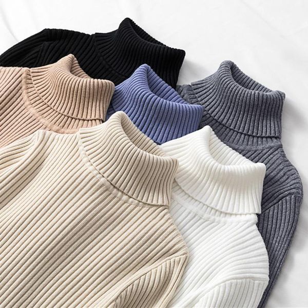 women's sweaters women casual turtleneck knitted sweater lady winter warm fashion korean harajuku elastic long sleeves solid pullovers, White;black 
women's sweaters women casual turtleneck knitted sweater lady winter warm fashion korean harajuku elastic long sleeves solid pullovers, White;black