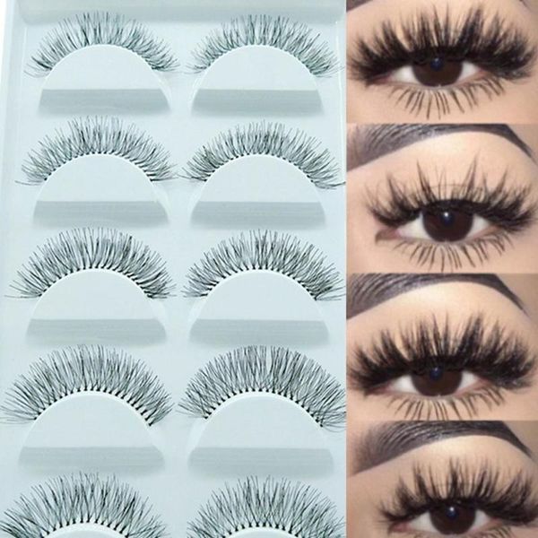 false eyelashes 5pairs natural black long sparse cross eye eyes fake makeup thick lashes extensions tools cosmetic y1f5
false eyelashes 5pairs natural black long sparse cross eye eyes fake makeup thick lashes extensions tools cosmetic y1f5