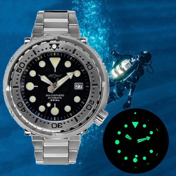 steel tuna diver watch automatic nh35 sapphire crystal mechanical wristwatch c3 super luminous 47mm 316l case wristwatches, Slivery;brown
steel tuna diver watch automatic nh35 sapphire crystal mechanical wristwatch c3 super luminous 47mm 316l case wristwatches, Slivery;brown