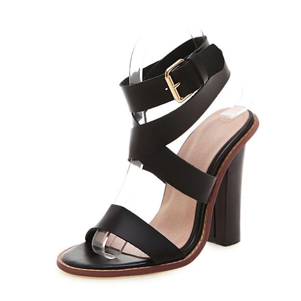 sandals women gladiator shoes summer thick high heels ankle strap cross-tied buckle party lady size 33-46 tuis, Black
sandals women gladiator shoes summer thick high heels ankle strap cross-tied buckle party lady size 33-46 tuis, Black